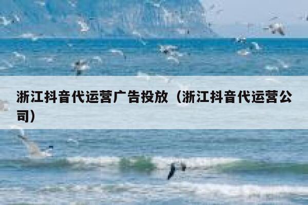 浙江抖音代运营广告投放（浙江抖音代运营公司）